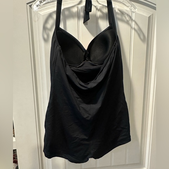 Seafolly Black & Floral Boyleg Maillot Swimsuit - Picture 6 of 8